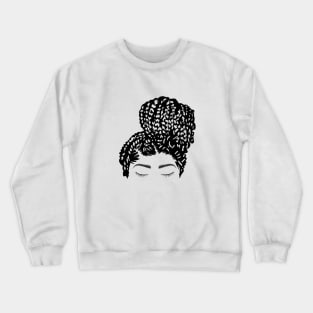 Queen With Braids | Black Girl Magic Crewneck Sweatshirt